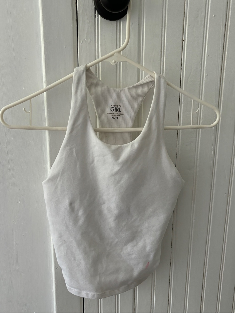 Athleta White Scoop Neck Tank Top